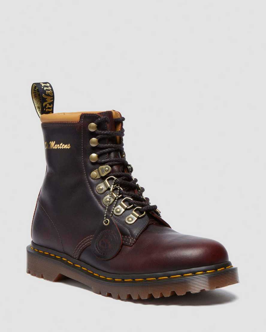 Botas de cuero con cordones