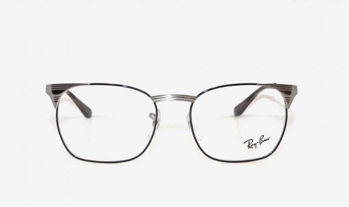 Montura para gafas de hombre de montura cuadrada color negro y gris