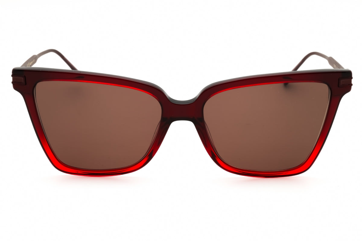 Gafas color café y rojo
