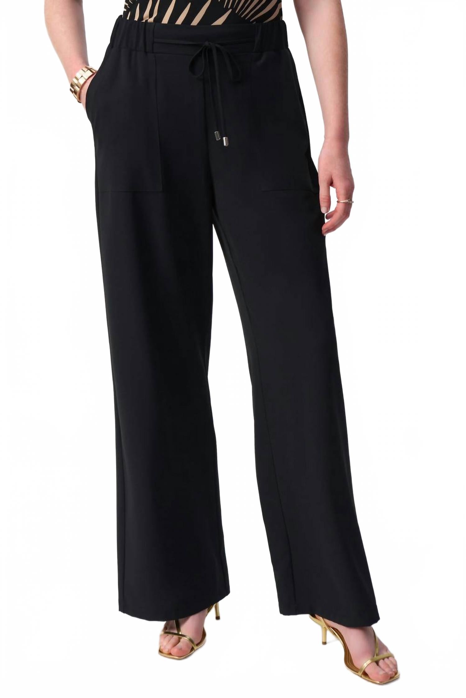 Pantalón de pierna ancha color negro
