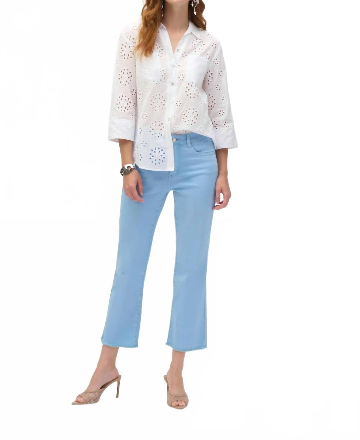 Blusa con bordado color blanco