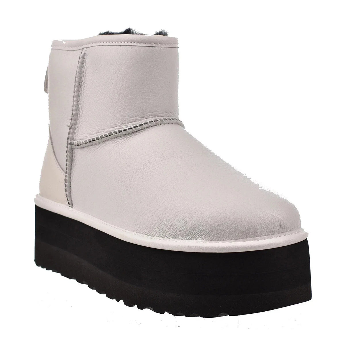 Botines con plataforma color blanco