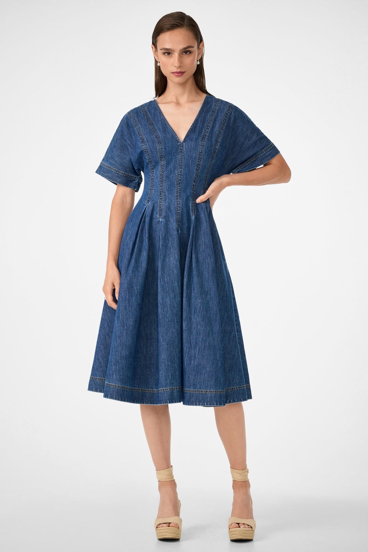 Vestido de mezclilla de manga corta