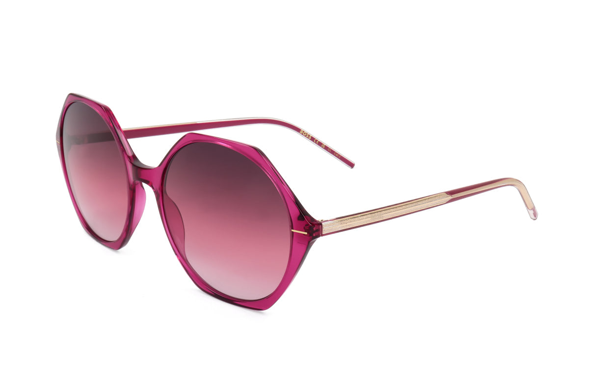 Gafas color rosado y vinotinto