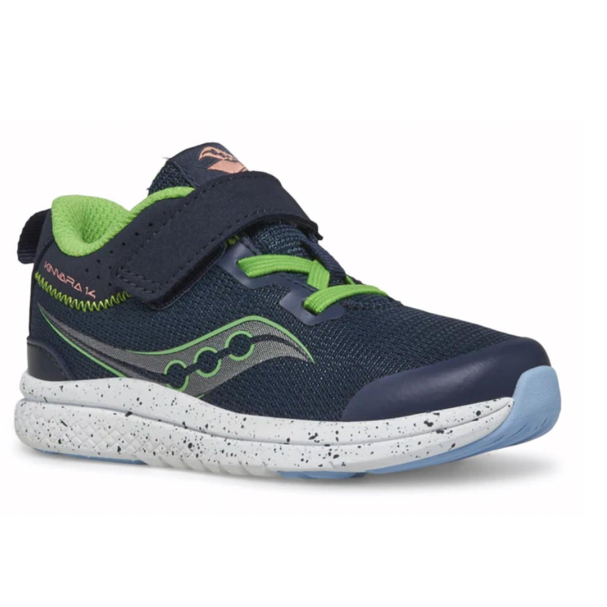 Tenis infantil color azul marino y verde