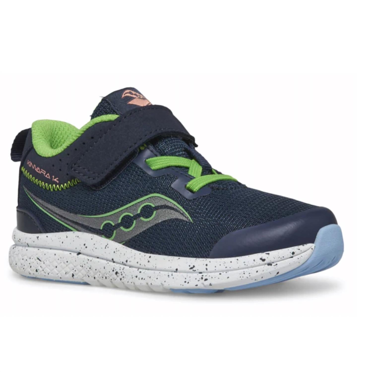 Tenis infantil color azul marino y verde