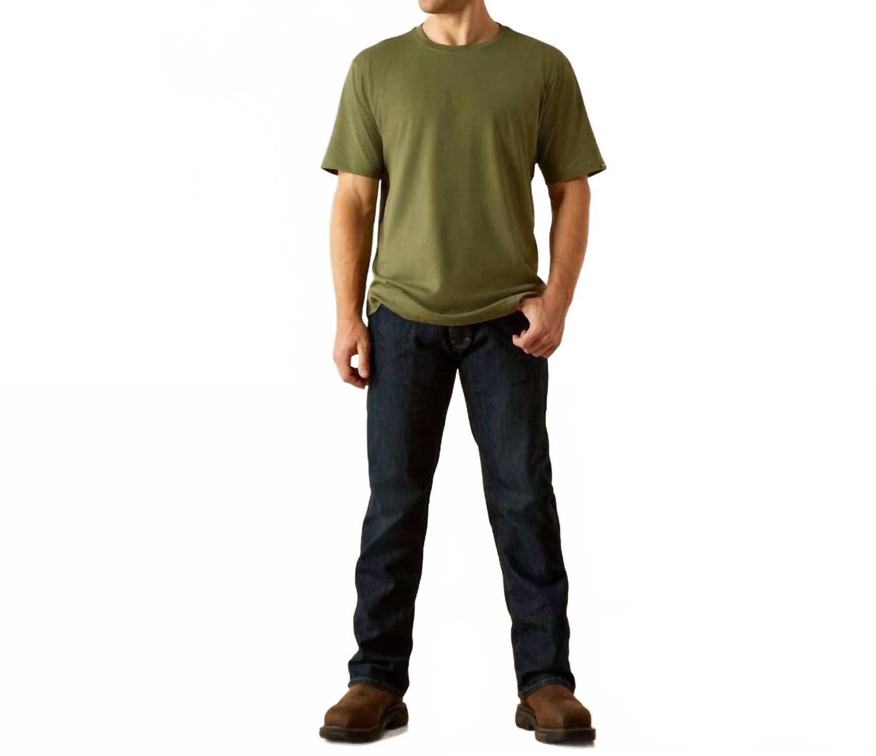 Camiseta de algodón color verde
