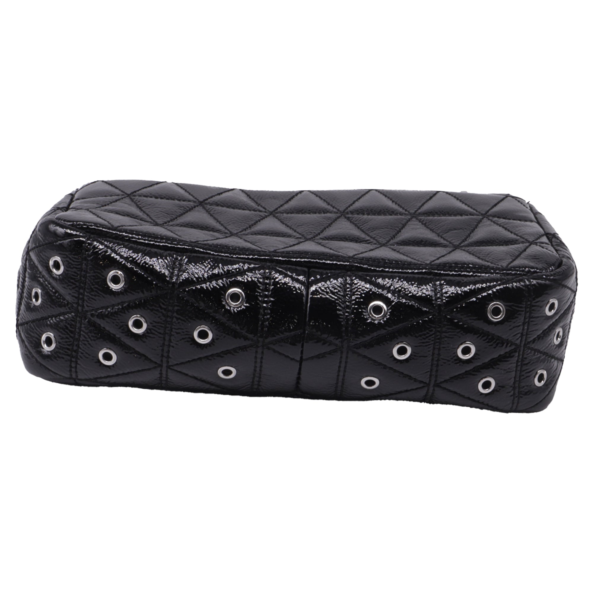 Bolso de hombro de cuero color negro