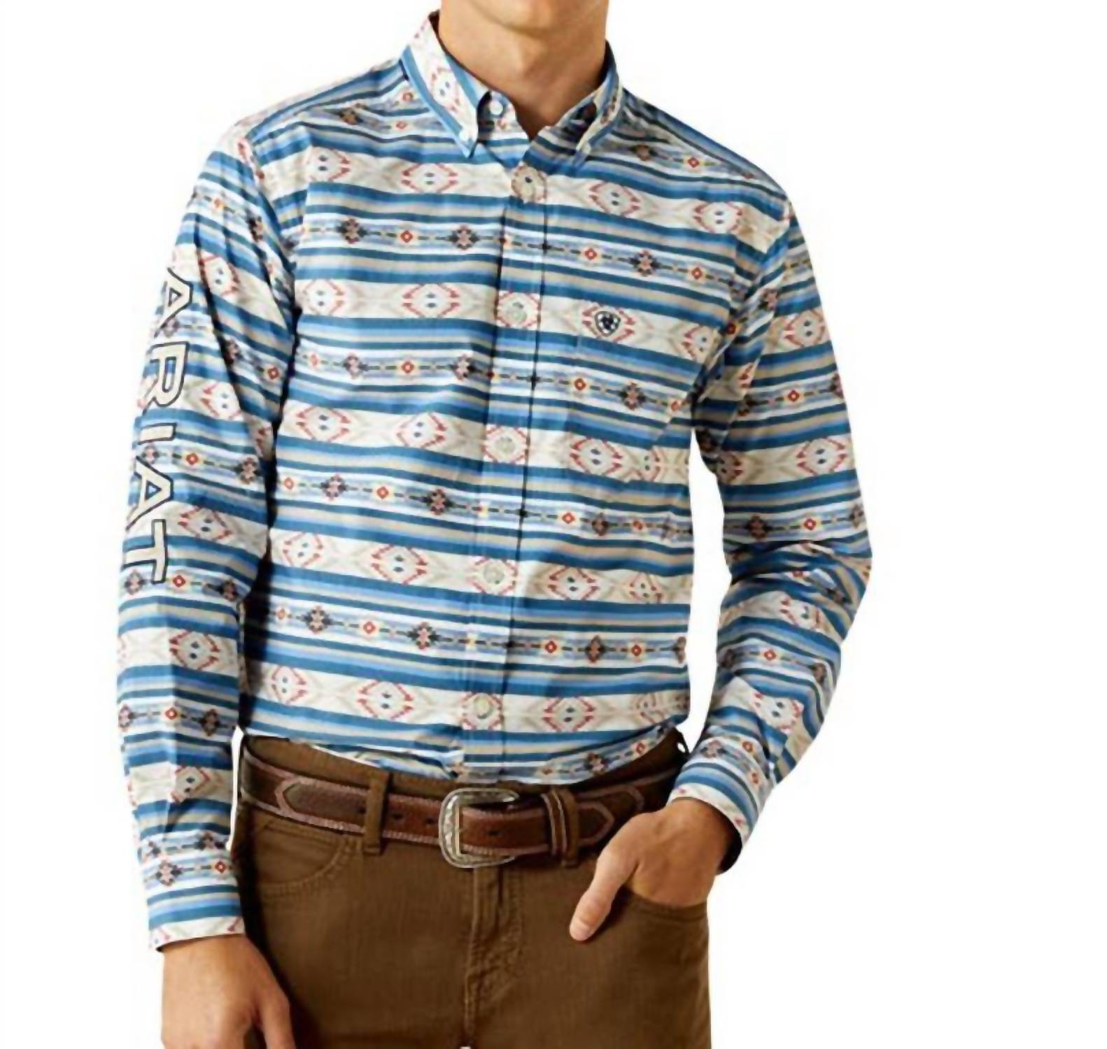 Camisa de hombre color caqui