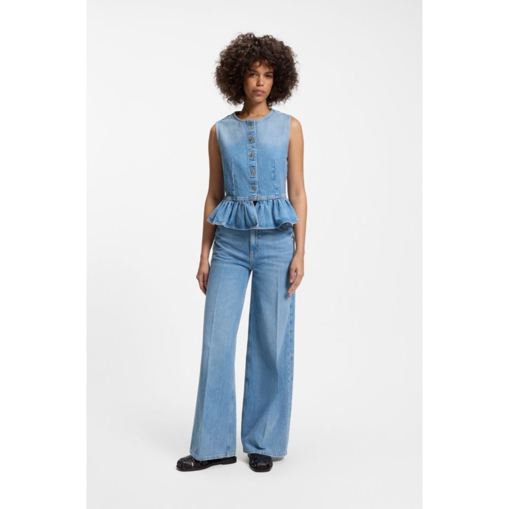 Blusa de mezclilla sin mangas