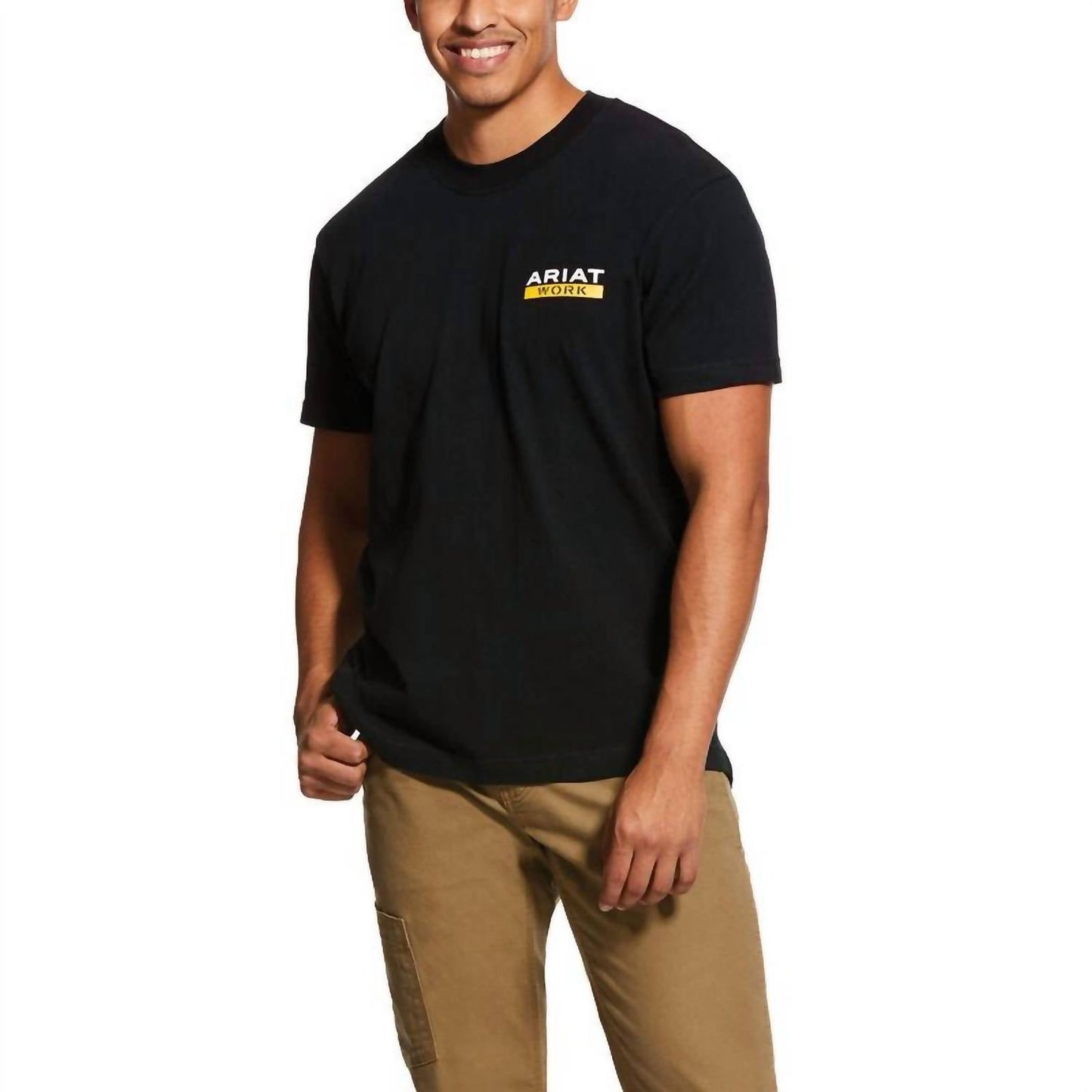Camiseta de algodón con estampado color negro