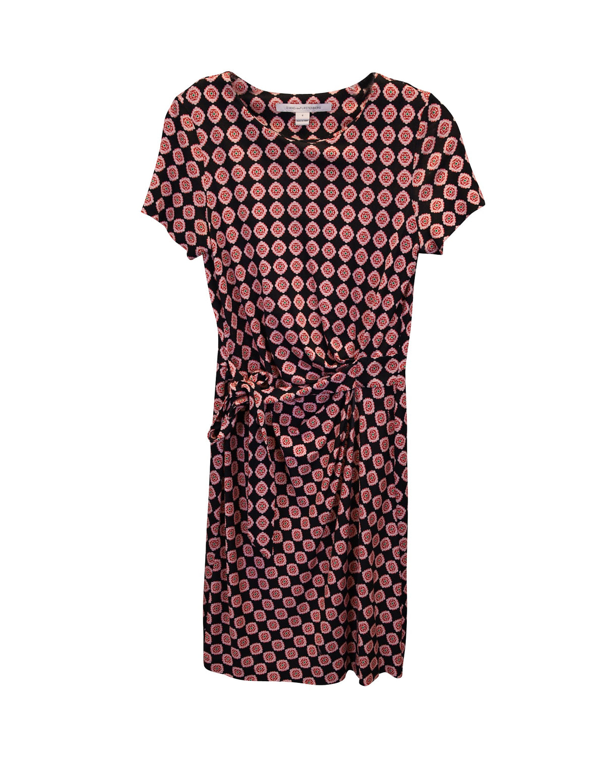 Vestido de seda con estampado multicolor