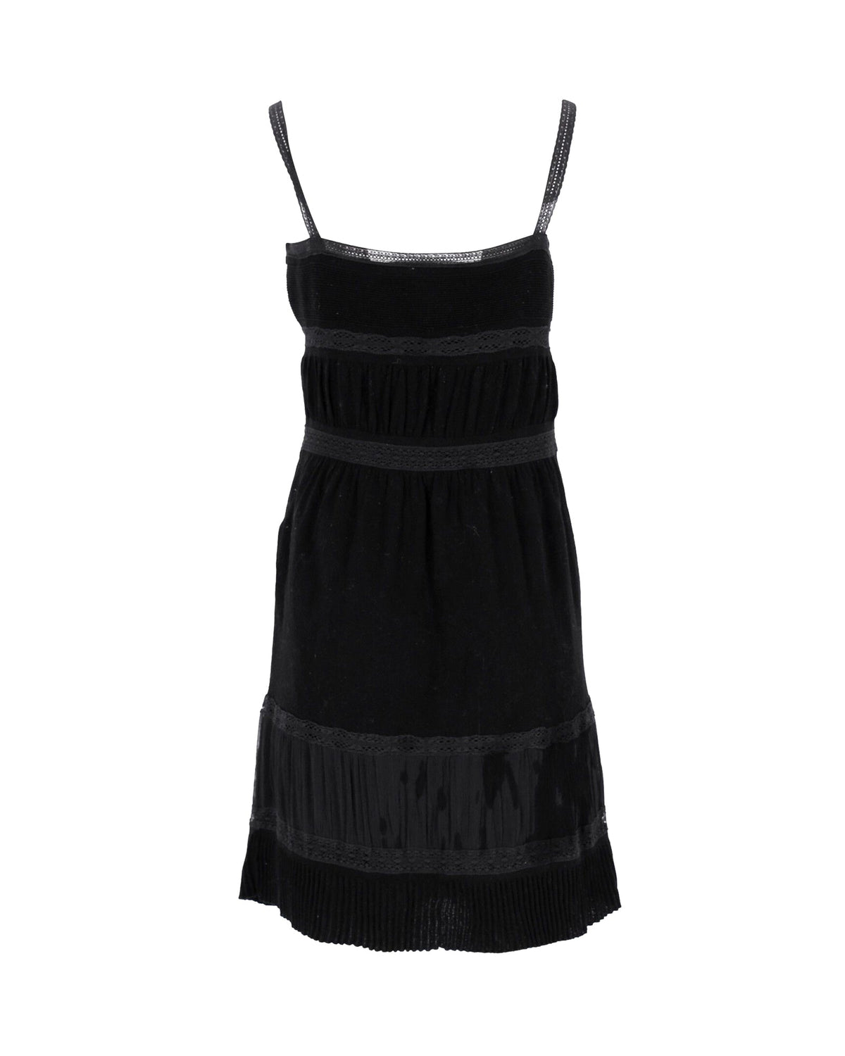 Vestido de algodón sin mangas color negro