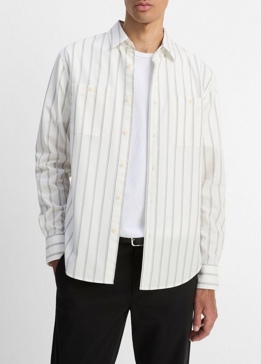 Camisa de algodón a rayas