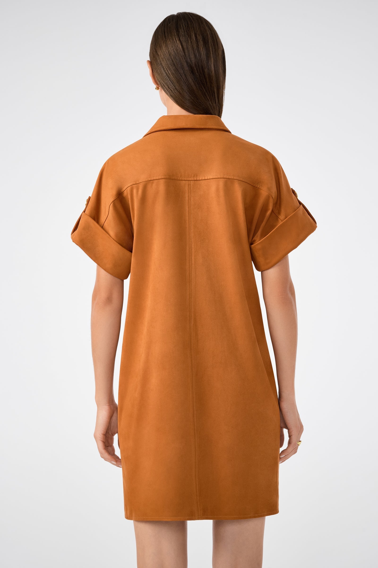 Vestido de gamuza corto