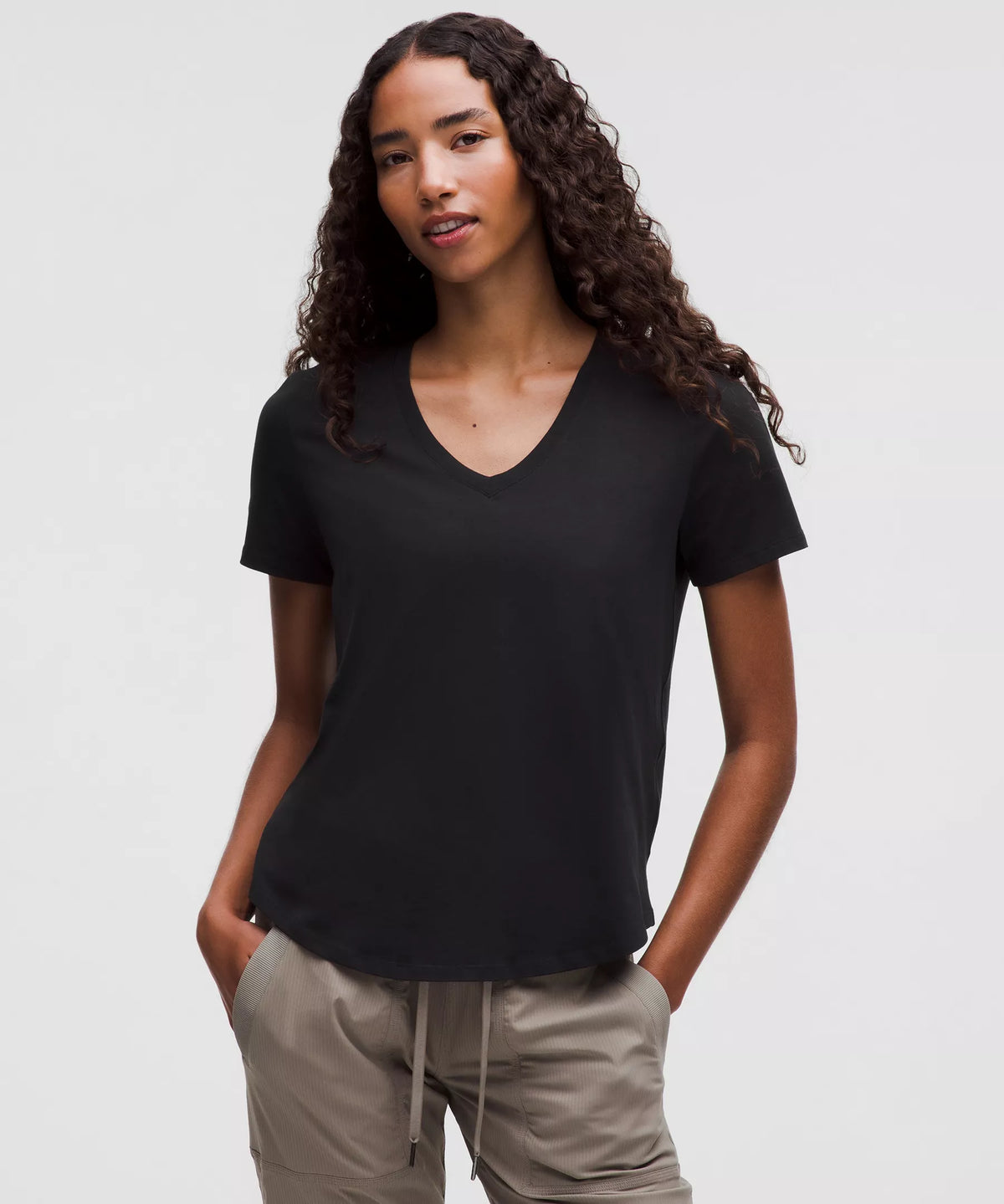 Camiseta con cuello en V