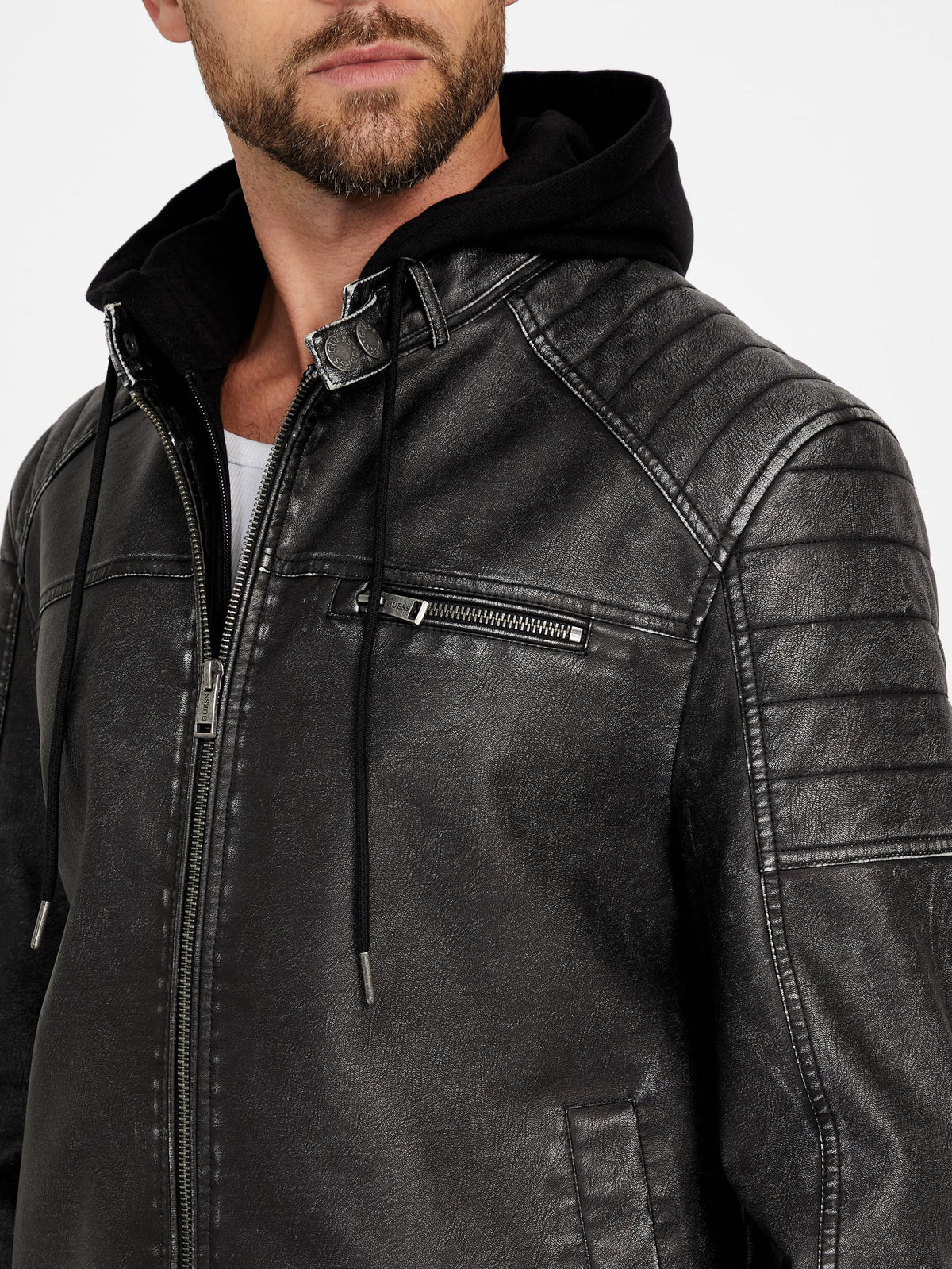 Chaqueta de efecto cuero