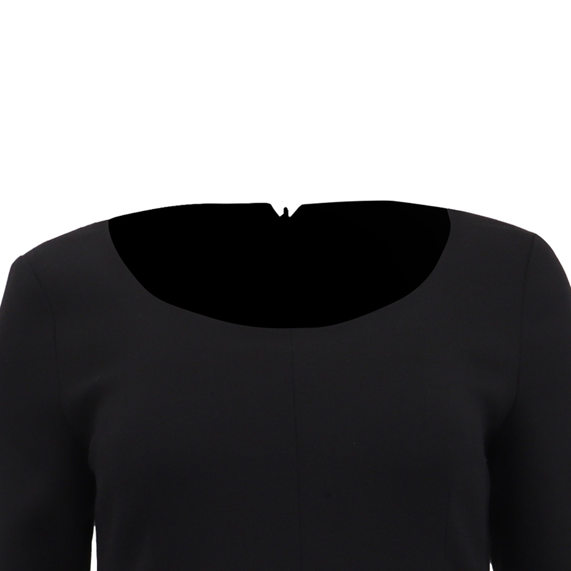 Vestido corto de manga larga color negro