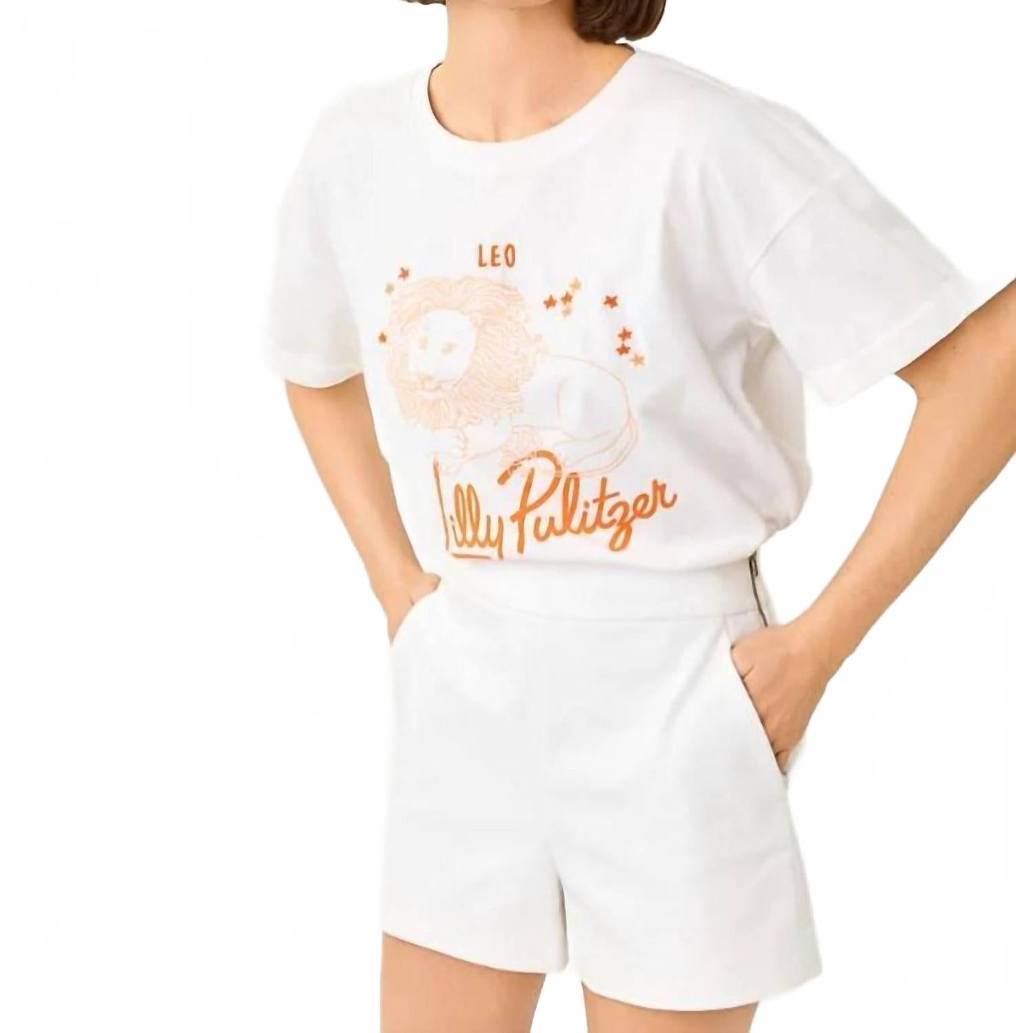 Top color blanco y naranja