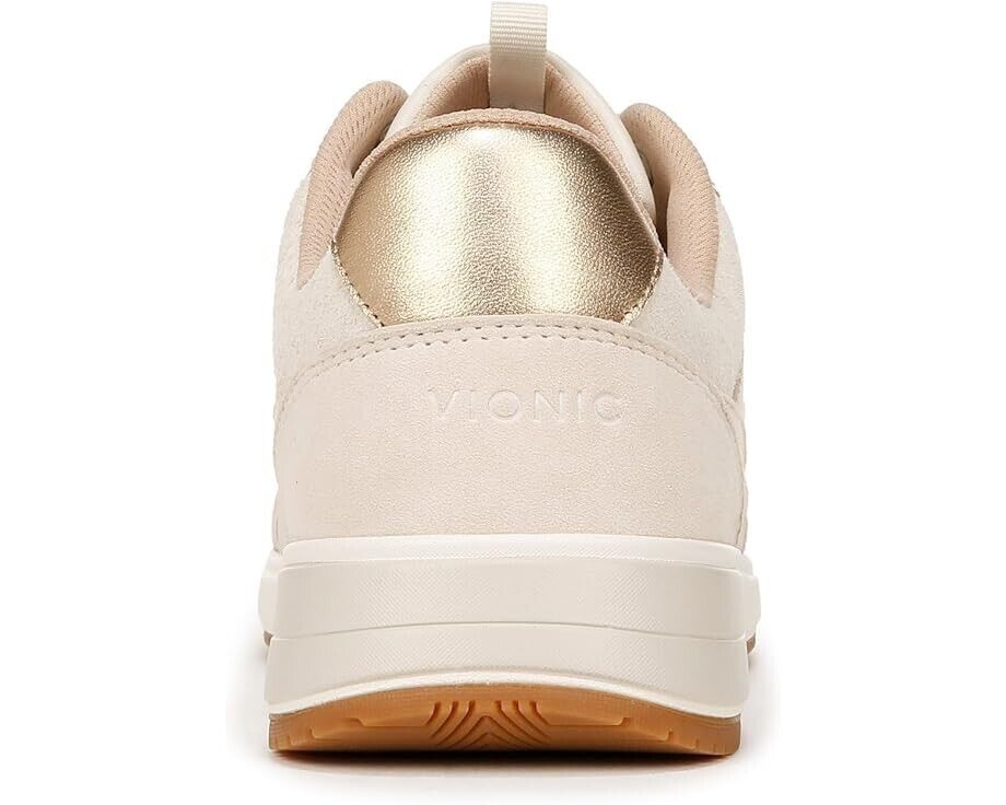 Tenis de mujer de gamuza color crema