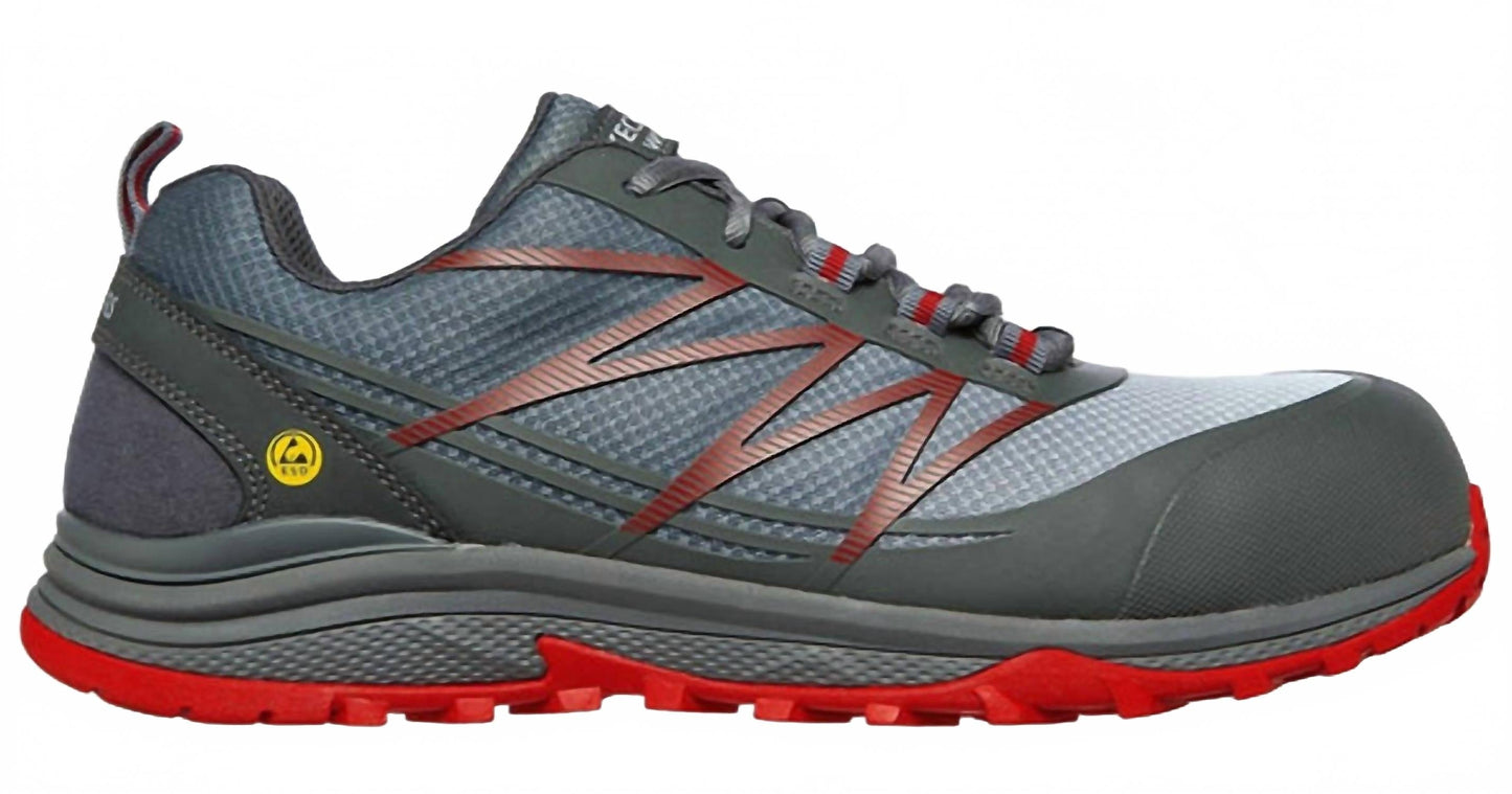 Tenis de hombre color gris y rojo