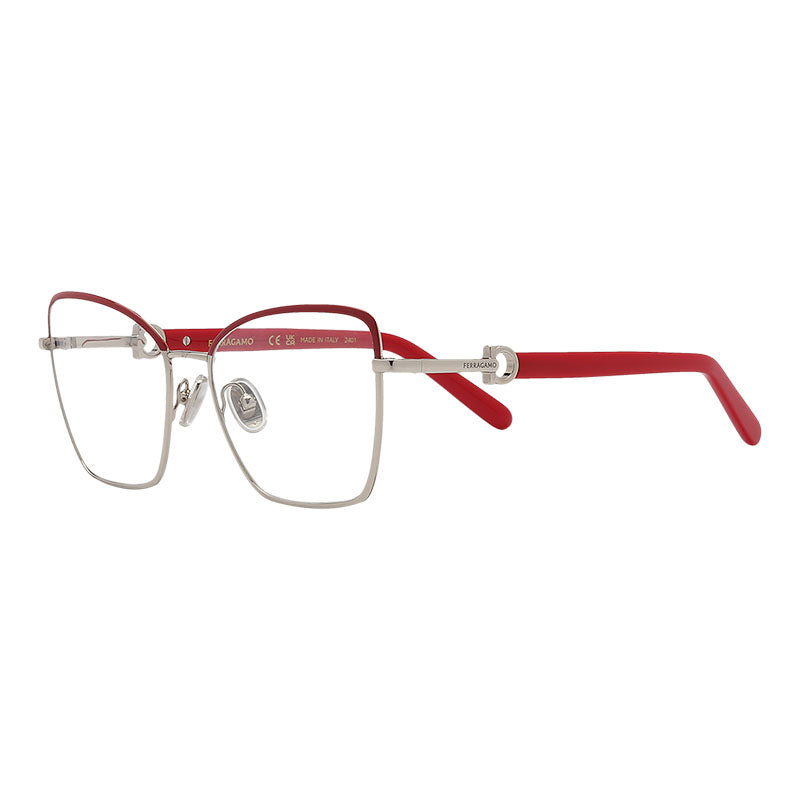 Gafas 54 mm color vinotinto y dorado