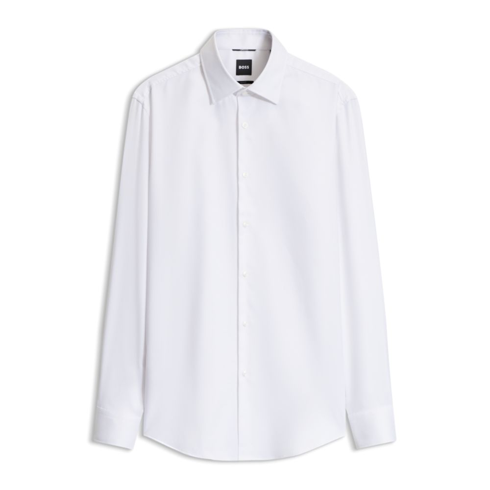 Camisa de mezcla de algodón de corte ajustado