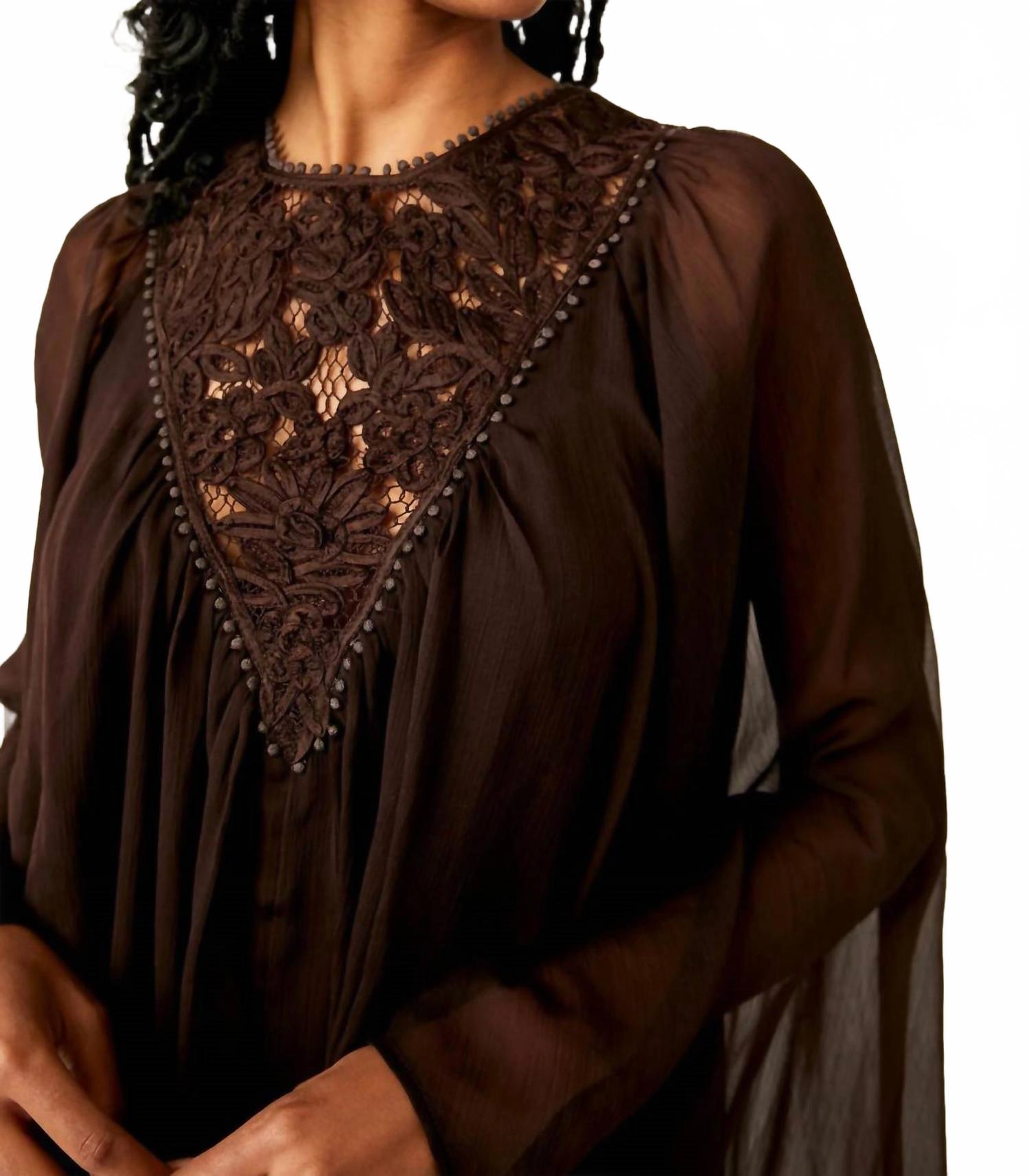 Vestido corto color café