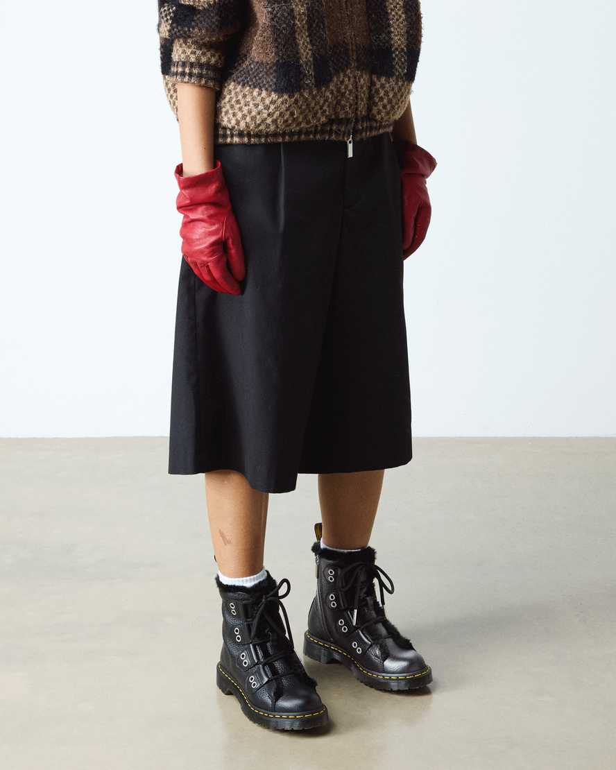 Botas de cuero con cordones