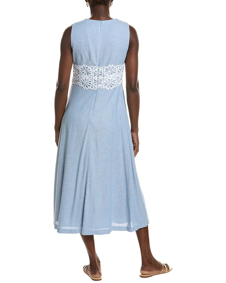 Vestido de mezcla de lino midi