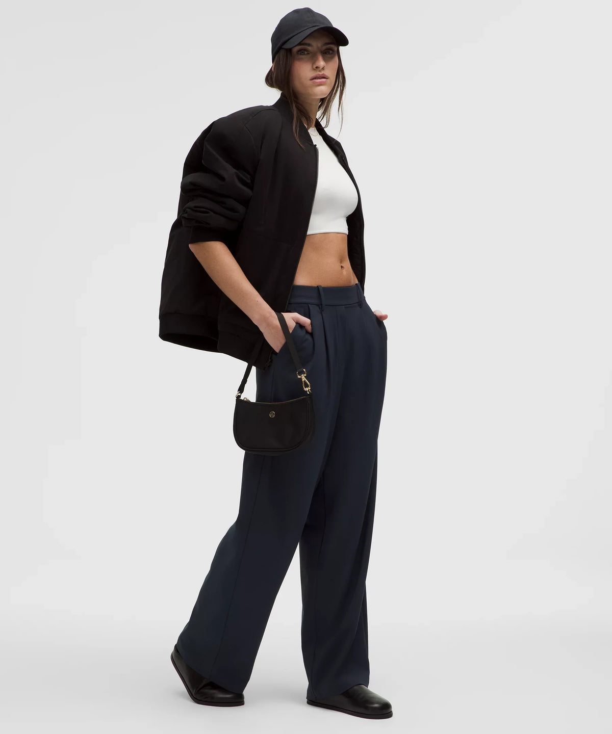 Pantalón de pierna ancha de tiro alto