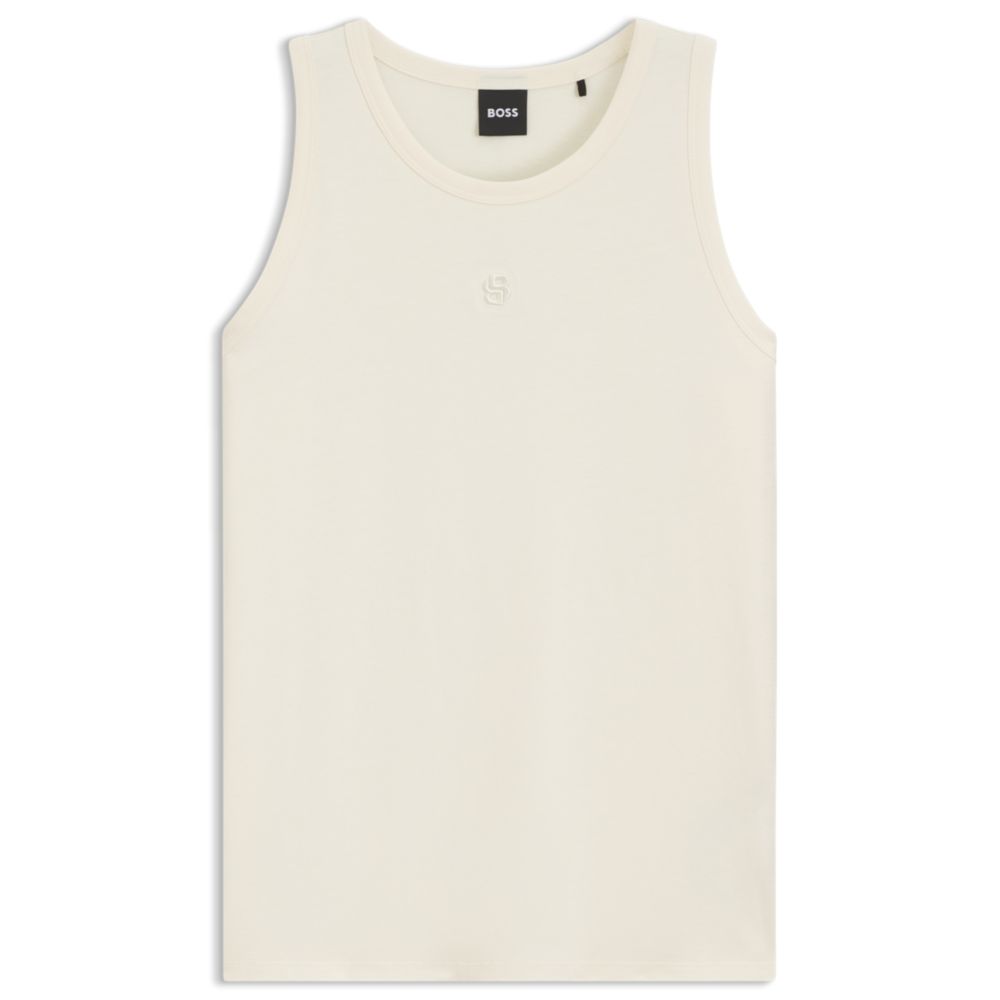 Camiseta sin mangas de algodón de corte ajustado