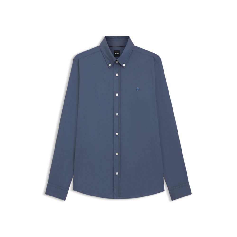 Camisa de mezcla de algodón de corte ajustado