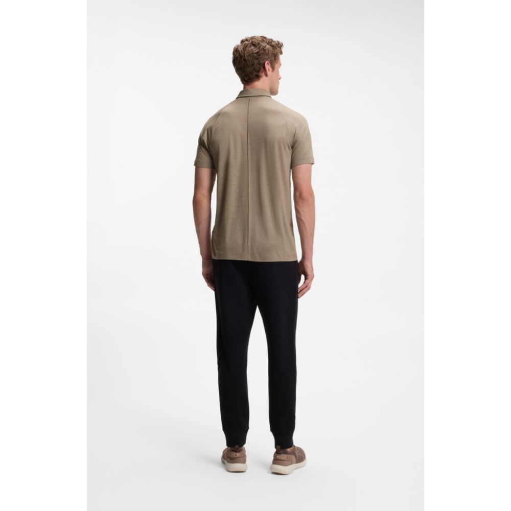 Polo de mezcla de lana de corte ajustado