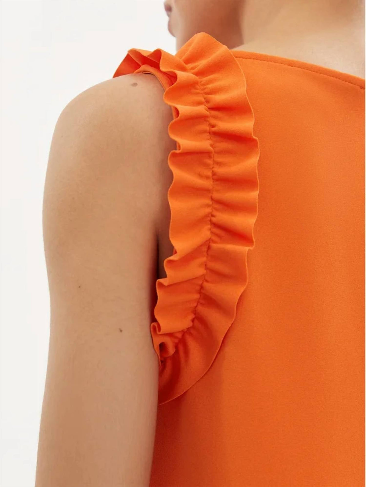 Vestido sin mangas color naranja