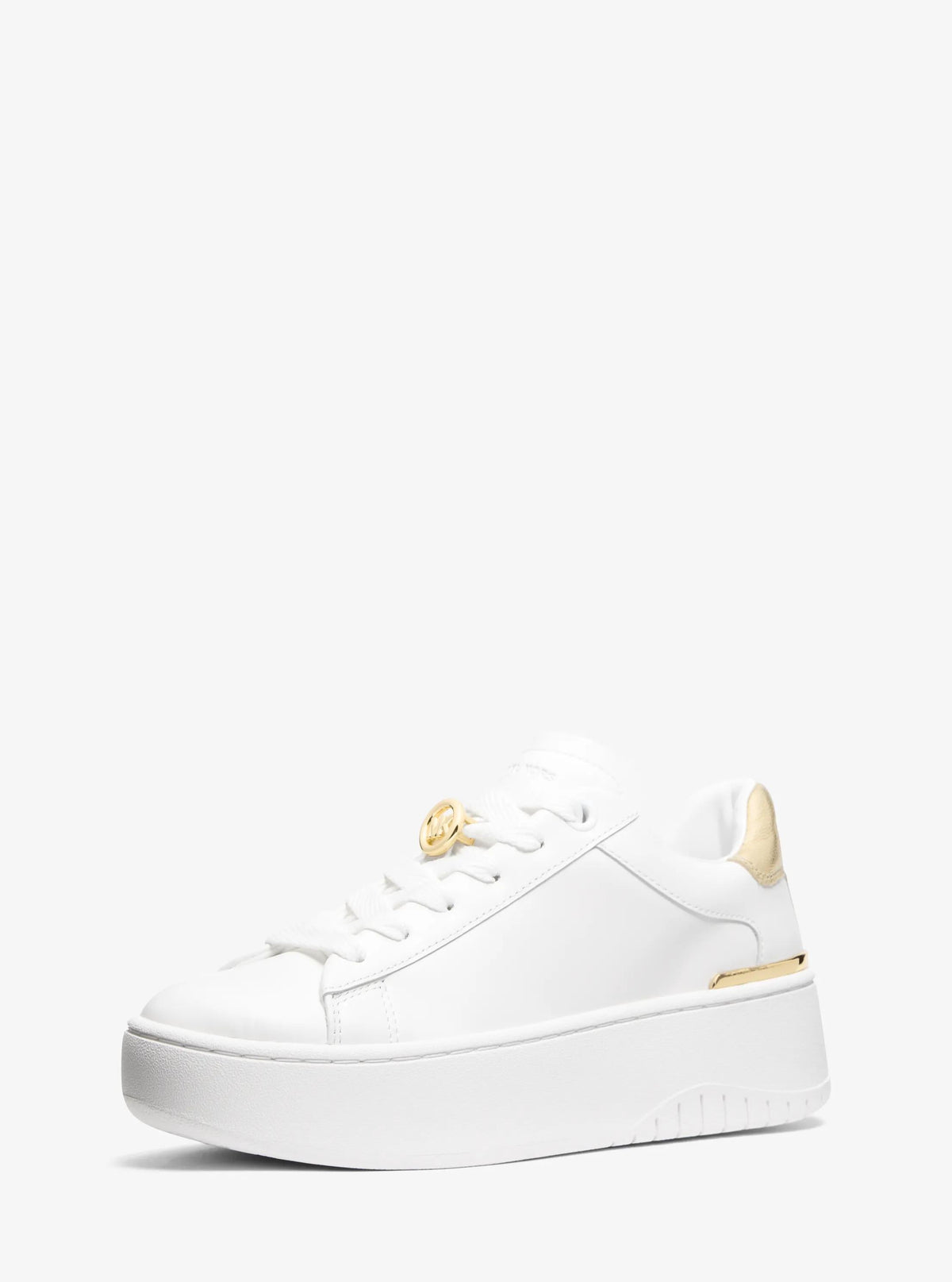 Tenis de cuero con plataforma