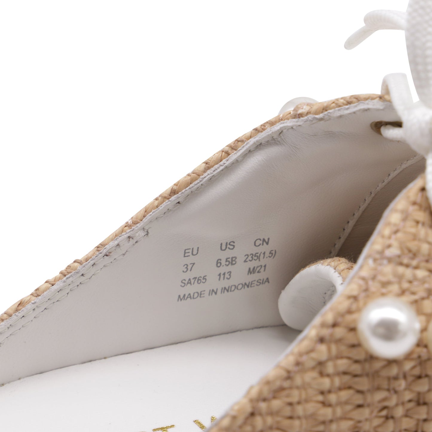 Stuart Weitzman Goldie Mules en Rafia Beige