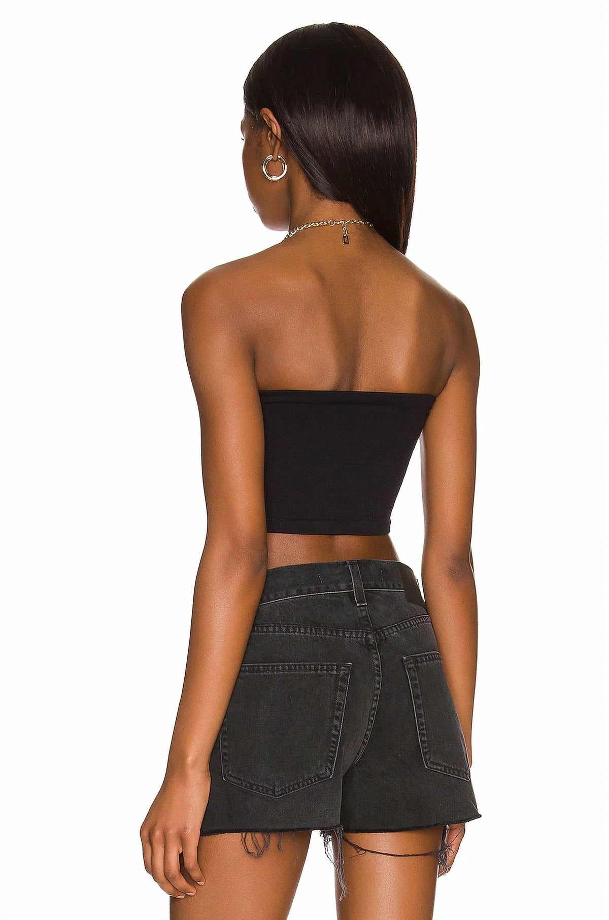 Top sin tirantes color negro
