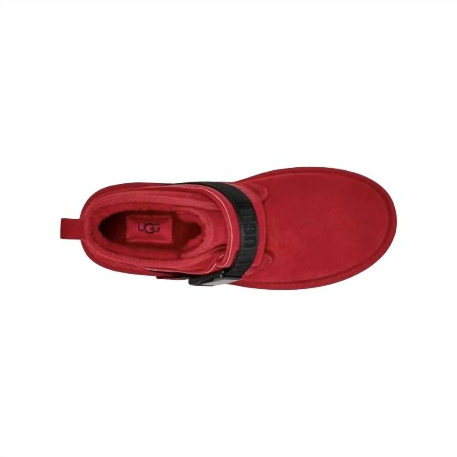 Gorra de hombre de gamuza color rojo