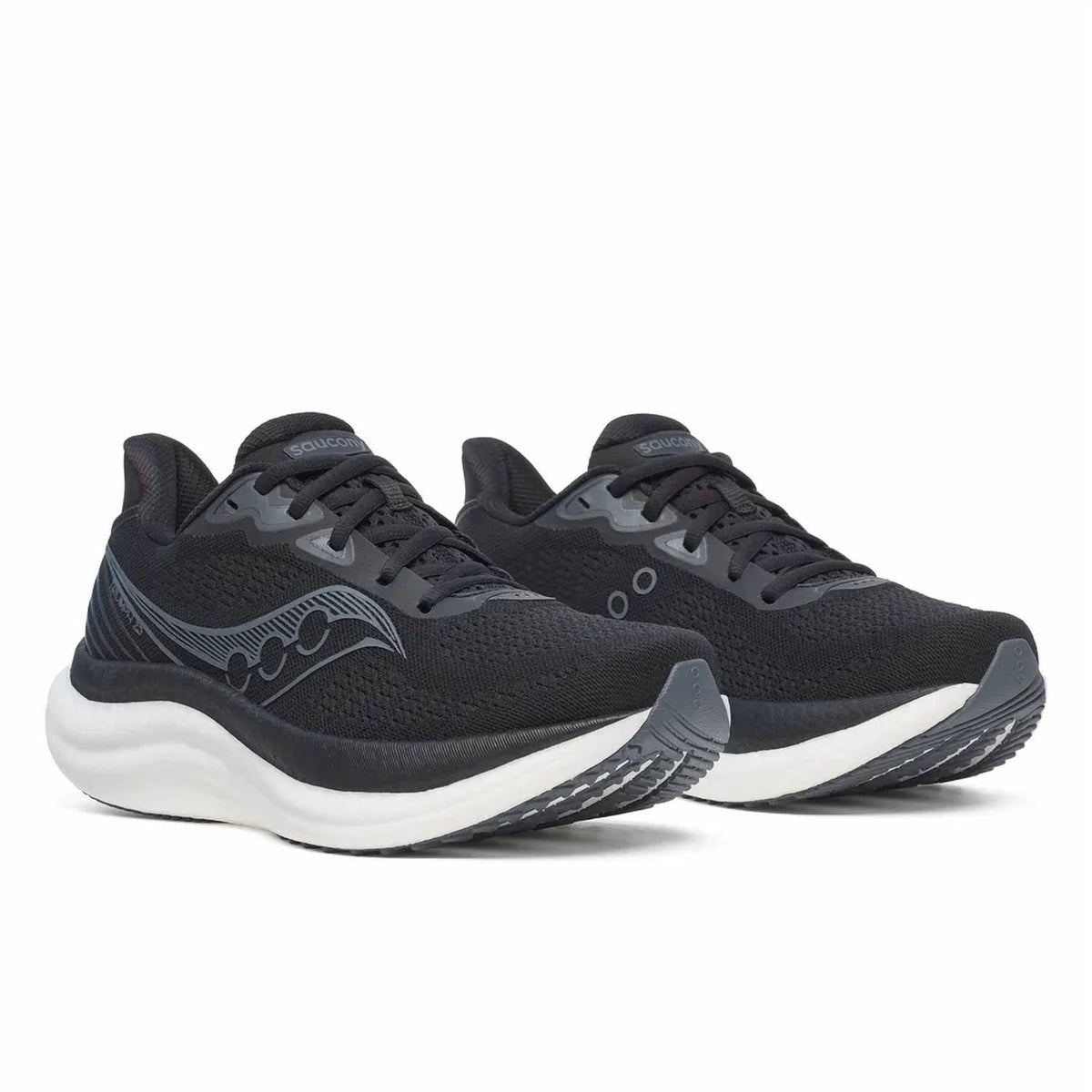 Tenis para correr de mujer color negro y blanco