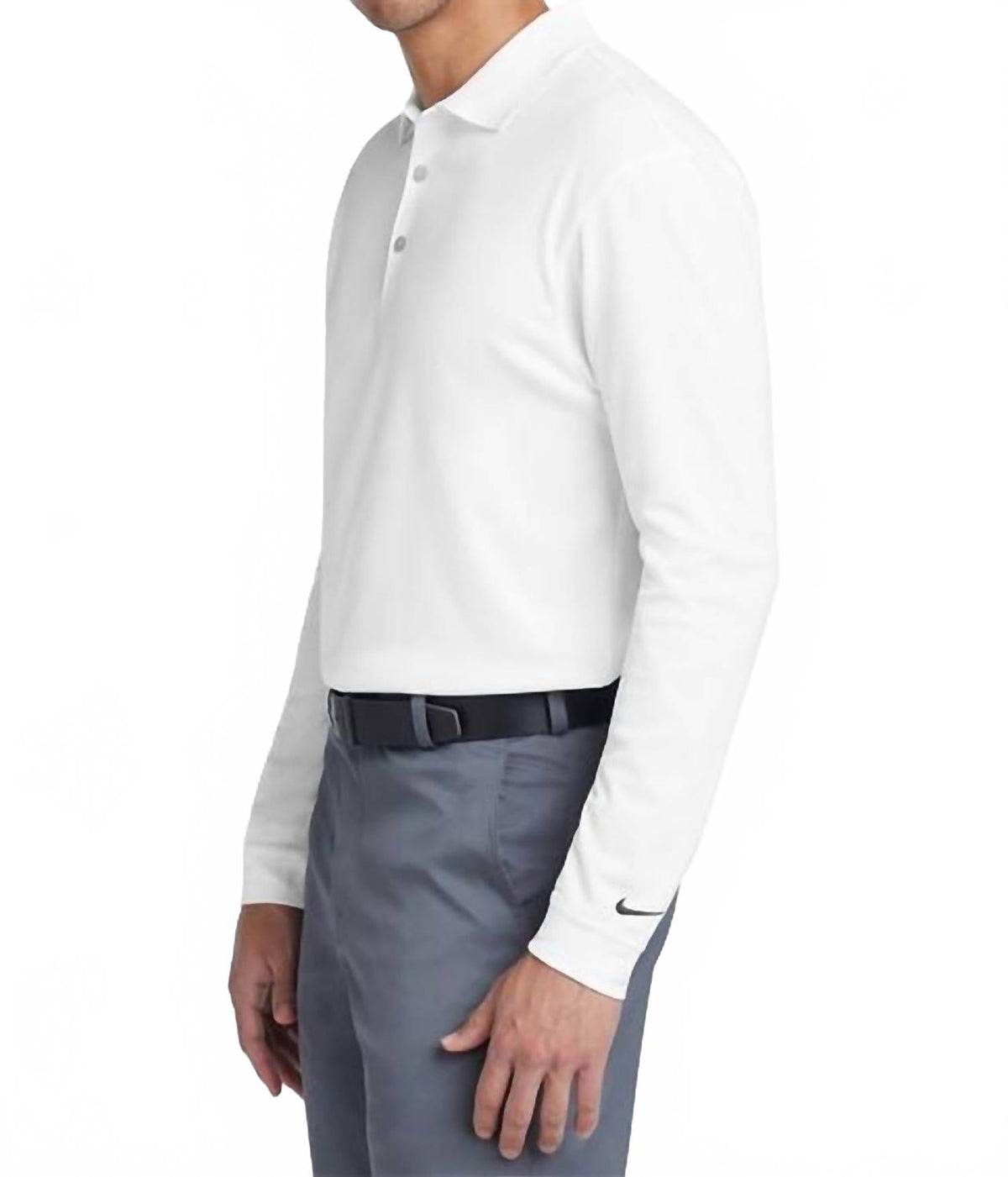 Polo de manga larga color blanco