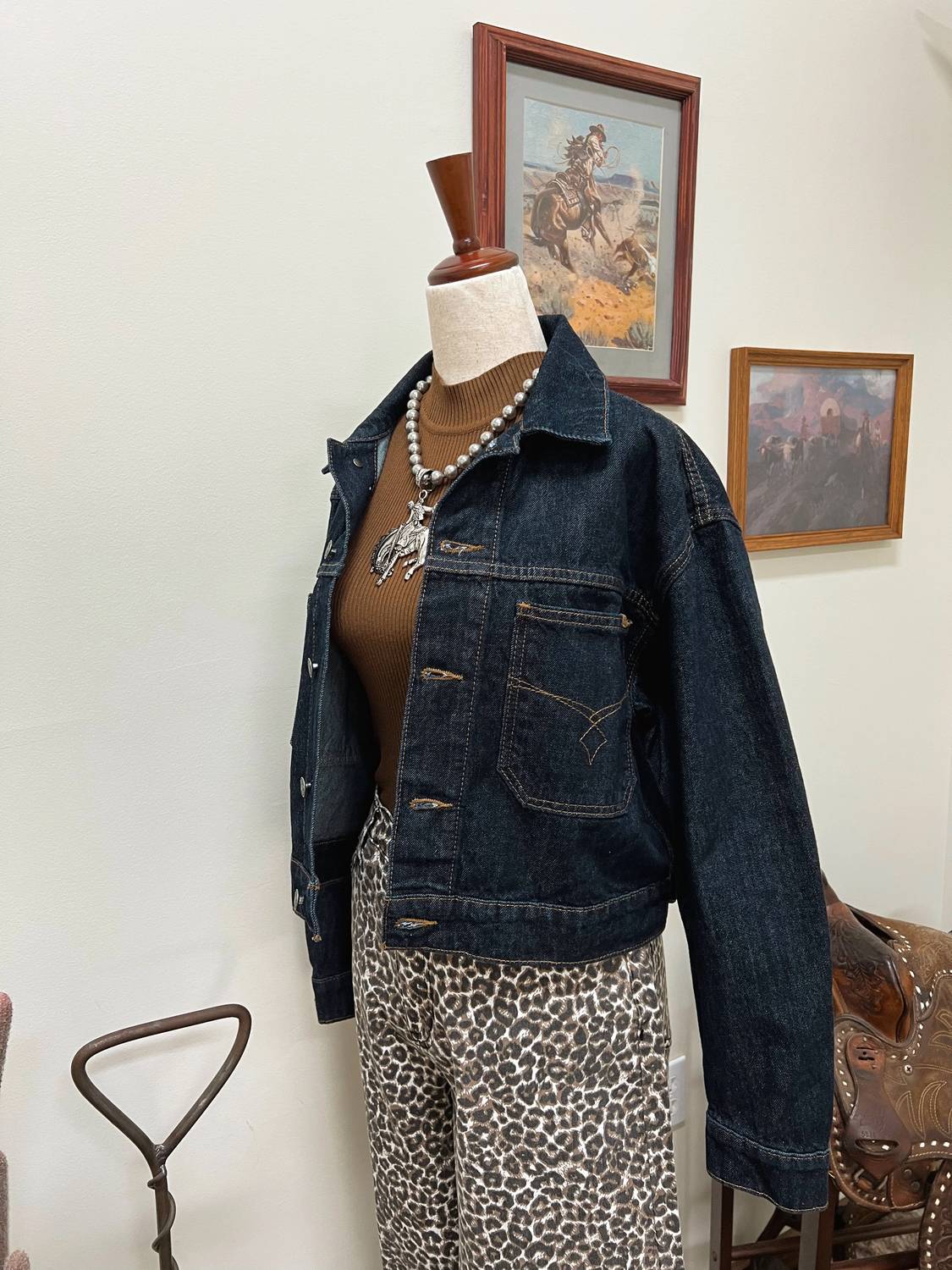 Chaqueta de mujer de mezclilla color azul