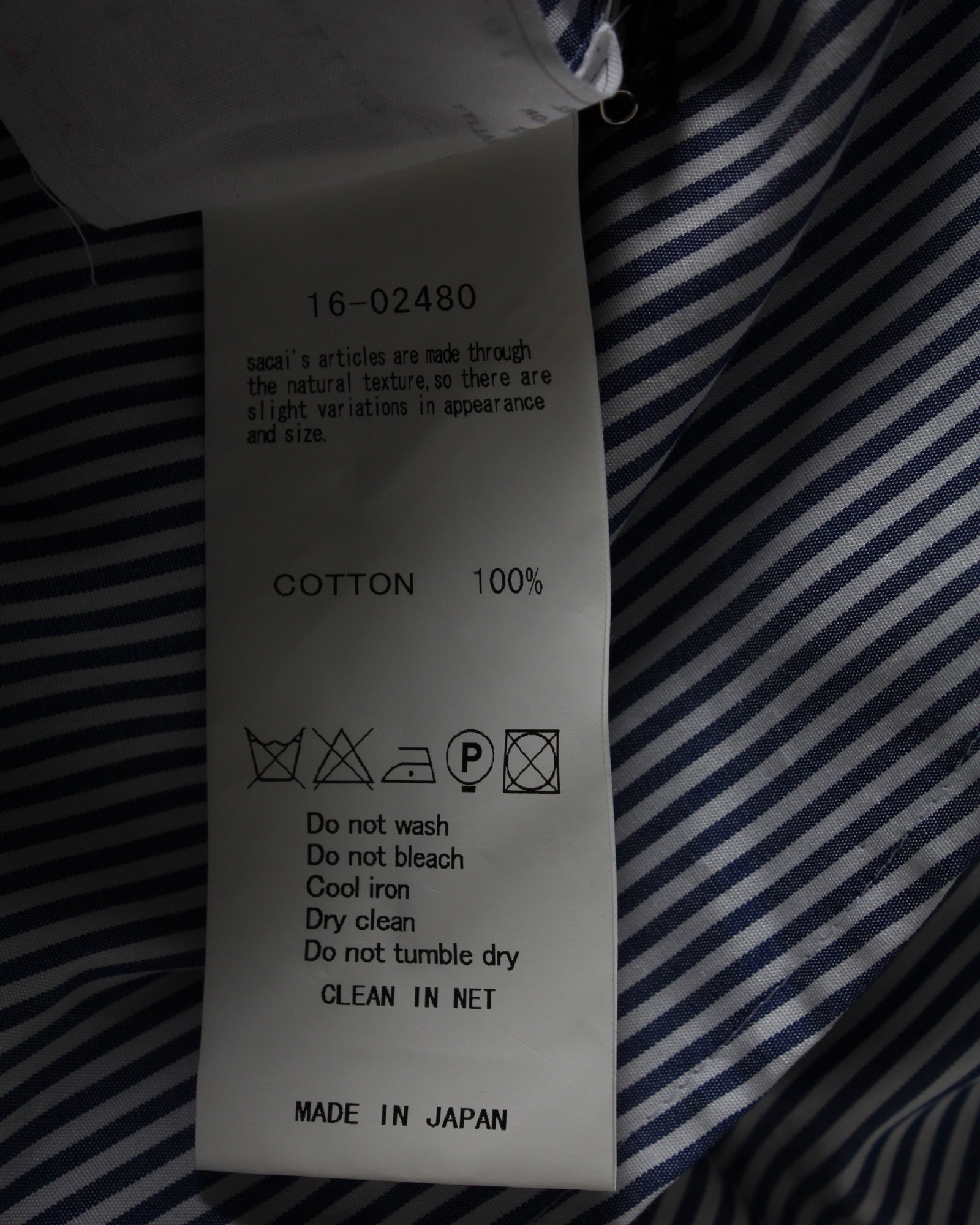 Camisa de algodón a rayas color azul
