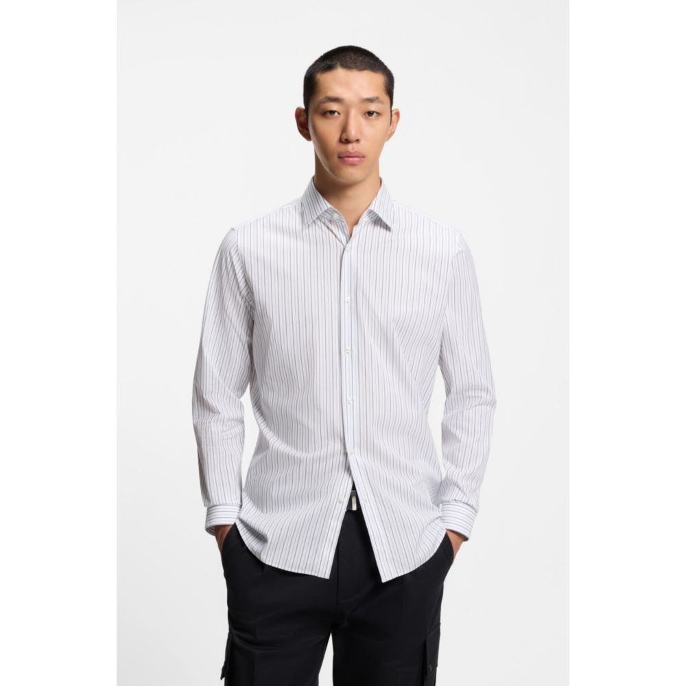 Camisa de algodón a rayas