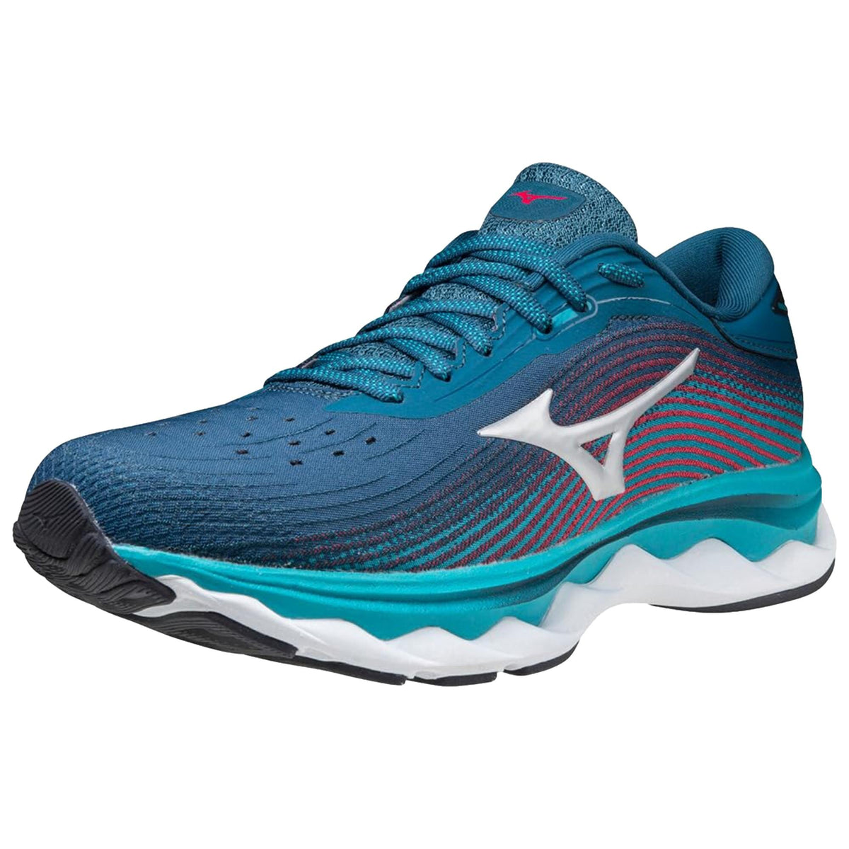 Calzado de mujer color azul y plateado