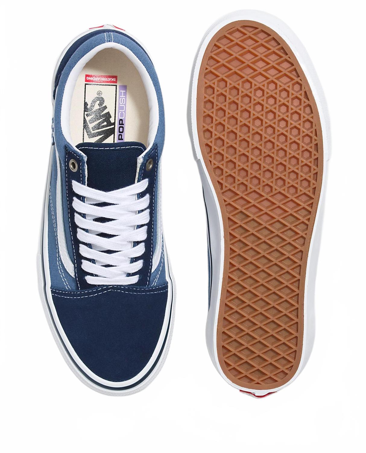 Zapatos de hombre color azul marino y blanco