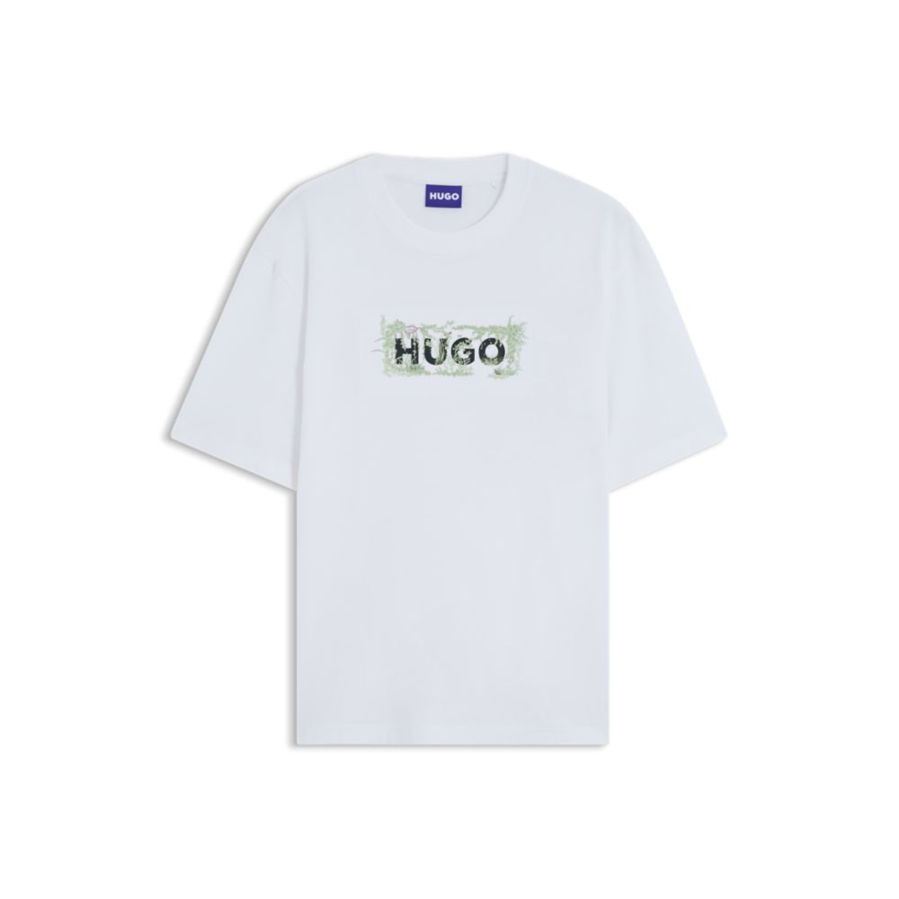 Camiseta de algodón con bordado