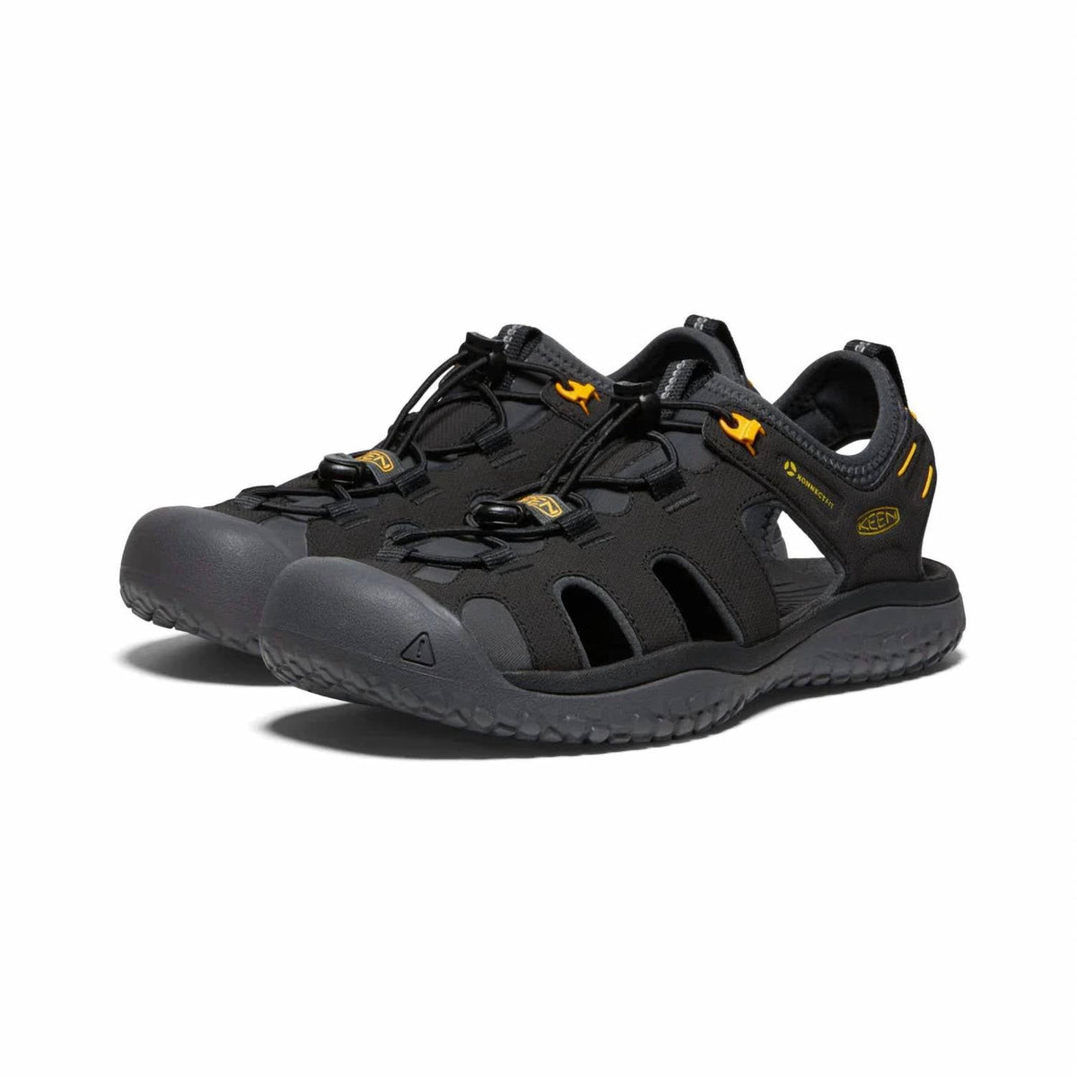 Sandalias de hombre color negro y dorado