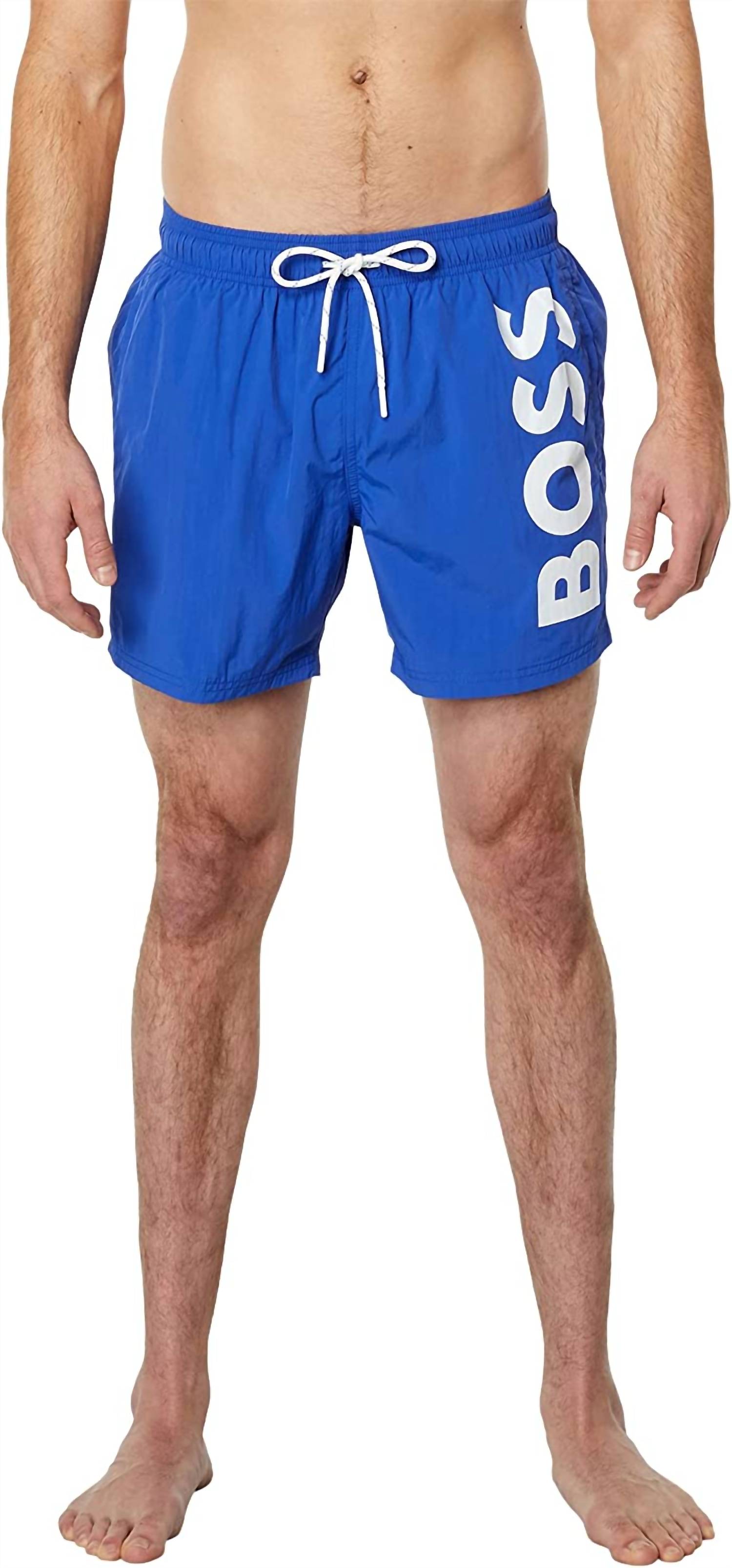 Pantaloneta de baño de hombre color azul