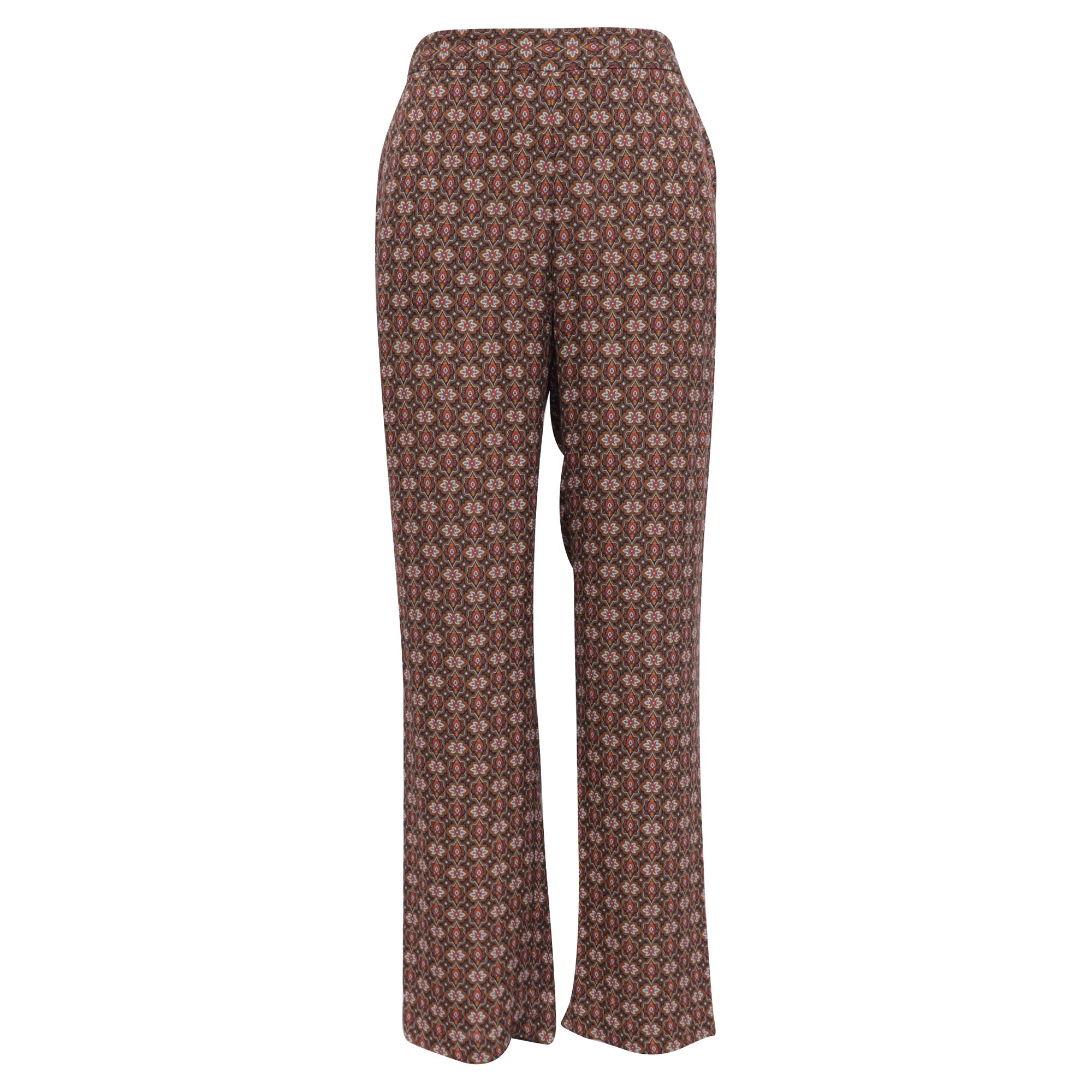 Theory Estampados Pierna Recta en Seda Multicolor